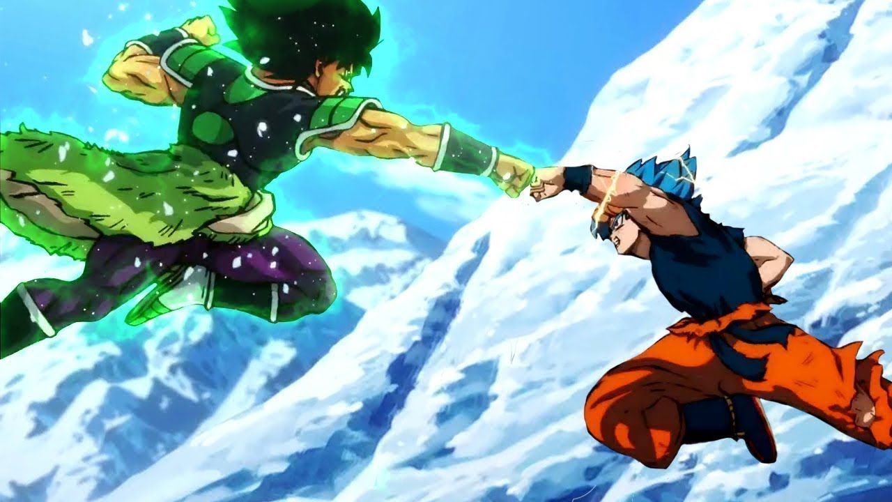 6. Goku Blue Hair vs Broly - wide 1