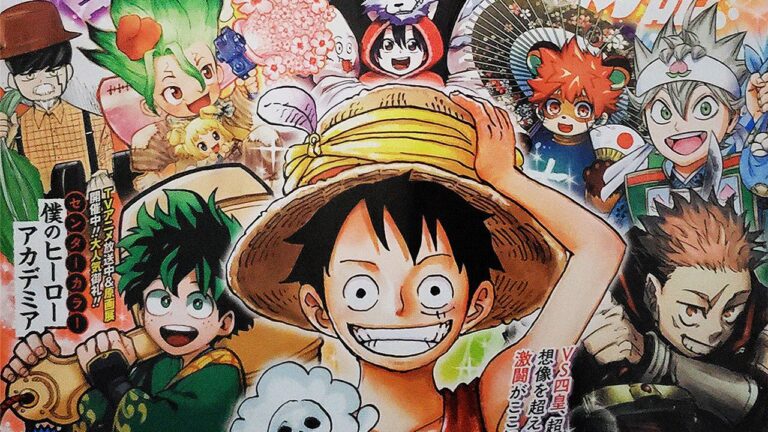 ONE PIECE and the other Shonen Jump Manga together on the new cover of the magazine ONE PIECE and the other Shonen Jump Manga together on the new cover of the magazine