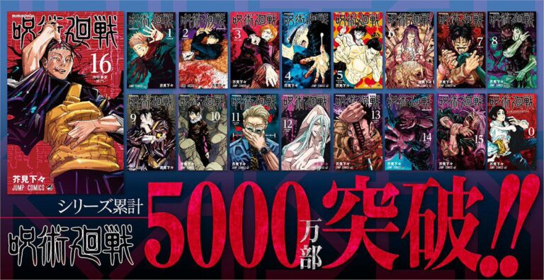 Jujutsu Kaisen is in the top 50 of the best-selling manga: 50 million printed copies Jujutsu Kaisen is in the top 50 of the best-selling manga: 50 million printed copies