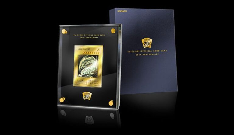 Yu-Gi-Oh !: Sensational stop for the millionaire auction of the Blue-Eyes White Dragon card in gold Yu-Gi-Oh !: Sensational stop for the millionaire auction of the Blue-Eyes White Dragon card in gold