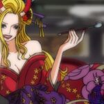 ONE PIECE: the charming Oiran Black Maria in a trainee cosplay ONE PIECE: the charming Oiran Black Maria in a trainee cosplay