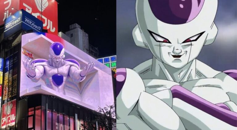 Dragon Ball conquers Tokyo: Freeza welcomes pedestrians thanks to innovative 3D advertising Dragon Ball conquers Tokyo: Freeza welcomes pedestrians thanks to innovative 3D advertising