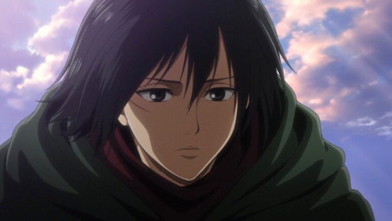The Attack of the Giants: a cosplay by Mikasa Ackerman in preparation for the end of the anime The Attack of the Giants: a cosplay by Mikasa Ackerman in preparation for the end of the anime