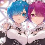 Re: Zero, the twins Ram and Rem in a loving cosplay Re: Zero, the twins Ram and Rem in a loving cosplay