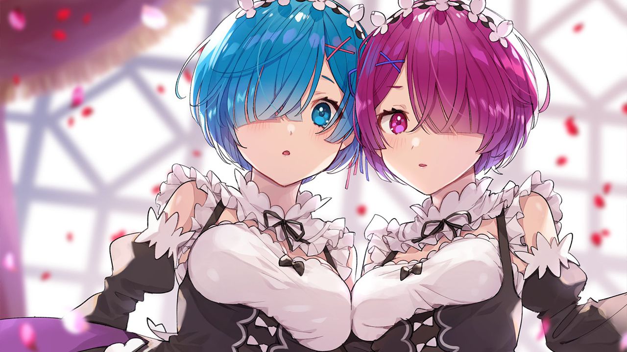Re: Zero, the twins Ram and Rem in a loving cosplay