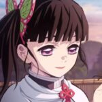 Kanao Tsuyuri in a demon slayer cosplay: the flower-style huntress Kanao Tsuyuri in a demon slayer cosplay: the flower-style huntress