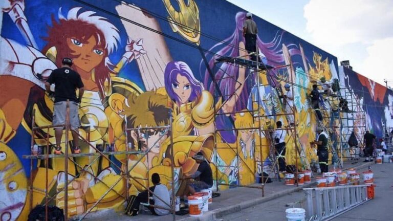 Saint Seiya and this 80-meter mural: it’s a record in Mexico Saint Seiya and this 80-meter mural: it’s a record in Mexico