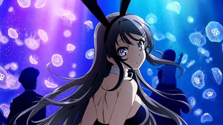 A cosplay of Bunny Girl Senpai: the protagonist in a rabbit version in a photo A cosplay of Bunny Girl Senpai: the protagonist in a rabbit version in a photo