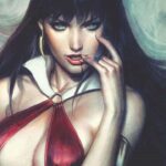 A Vampirella cosplay: The infernal woman in the picture is off to a good start into October A Vampirella cosplay: The infernal woman in the picture is off to a good start into October