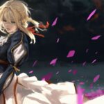 An adorable Violet Evergarden Cosplay between the cherry blossoms An adorable Violet Evergarden Cosplay between the cherry blossoms