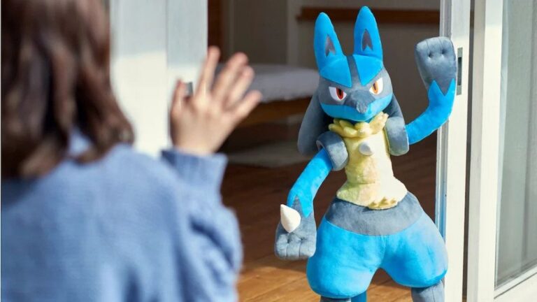 Pokémon: a very expensive, full-size Lucario plush for sale Pokémon: a very expensive, full-size Lucario plush for sale