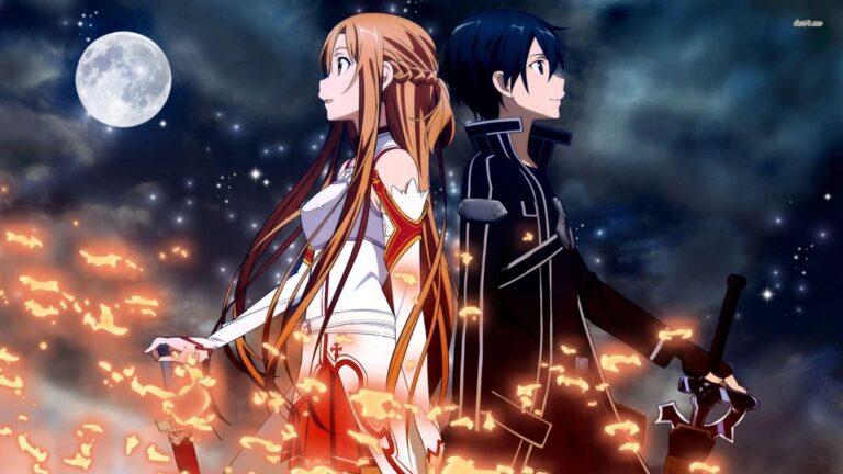 Sword Art Online: Kirito and Asuna in Chibi version in Kawahara’s sketch Sword Art Online: Kirito and Asuna in Chibi version in Kawahara’s sketch