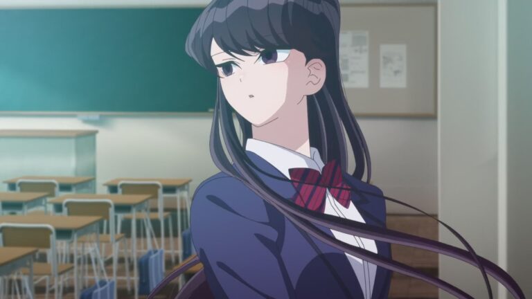 Komi-san in a Hane Ame Cosplay: the shy protagonist in many different poses Komi-san in a Hane Ame Cosplay: the shy protagonist in many different poses