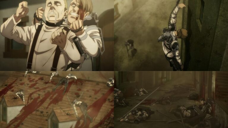 The Attack of the Giants 4, the first episode, is one of the bloodiest in the entire series The Attack of the Giants 4, the first episode, is one of the bloodiest in the entire series