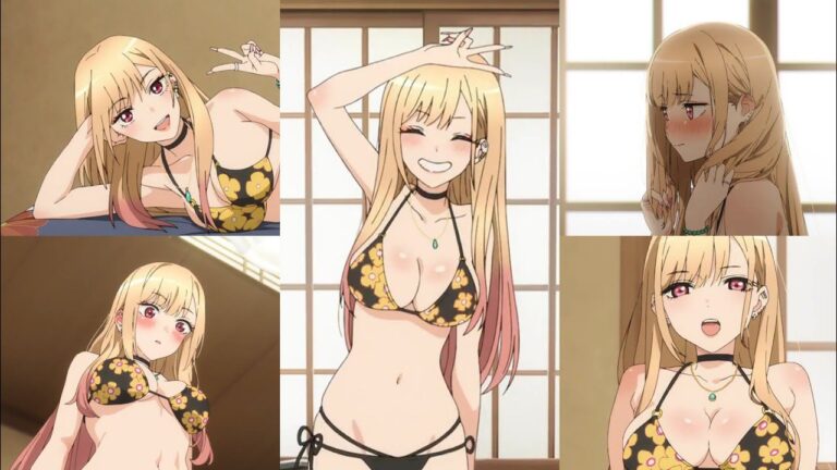 My Dress-Up Darling: a cosplay of Marin Kitagawa in costume to have his measurements taken My Dress-Up Darling: a cosplay of Marin Kitagawa in costume to have his measurements taken