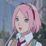 Naruto: a special cosplay of Sakura Haruno as a student and not as a ninja Naruto: a special cosplay of Sakura Haruno as a student and not as a ninja