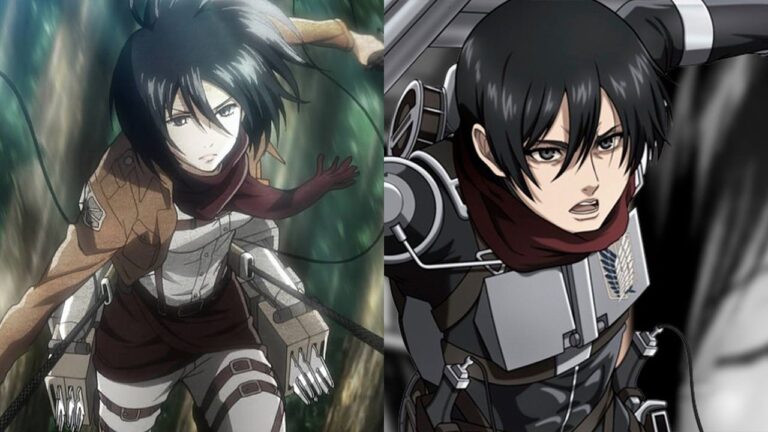 Attack on Titan: a Mikasa cosplay before and after the perfect time warp Attack on Titan: a Mikasa cosplay before and after the perfect time warp