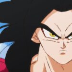 Dragon Ball, Goku Super Saiyan 4 in traditional Japanese style is shown in a fan art Dragon Ball, Goku Super Saiyan 4 in traditional Japanese style is shown in a fan art