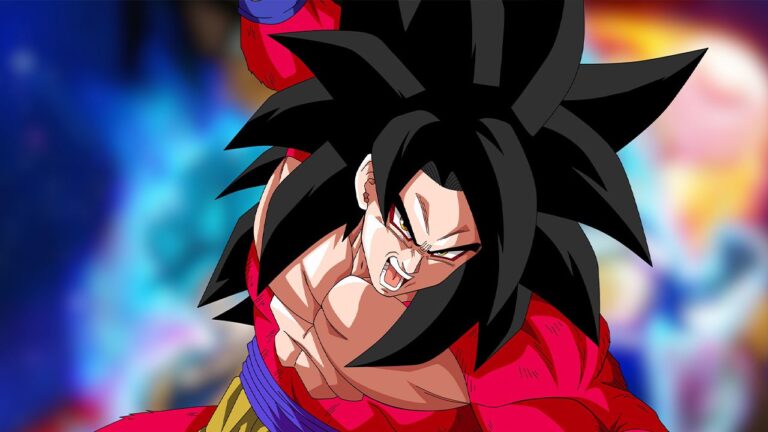 Dragon Ball GT: Goku Super Saiyan 4 with its strength in a Japanese style fanart Dragon Ball GT: Goku Super Saiyan 4 with its strength in a Japanese style fanart