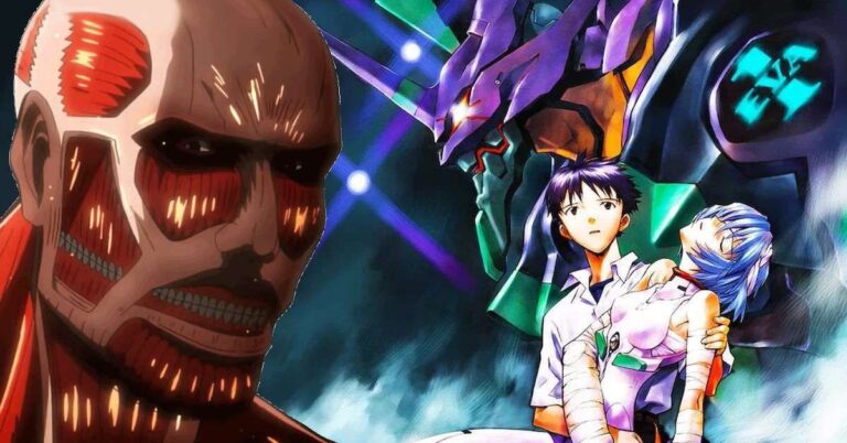 Attack on Titan: The Attack Giant joins the EVA 01 in a great fanart Attack on Titan: The Attack Giant joins the EVA 01 in a great fanart