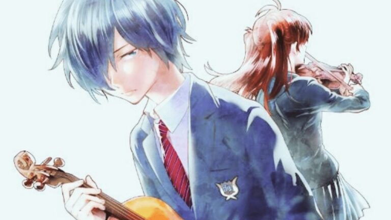 Blue Orchestra: An image shows the exit window of the anime for music Blue Orchestra: An image shows the exit window of the anime for music