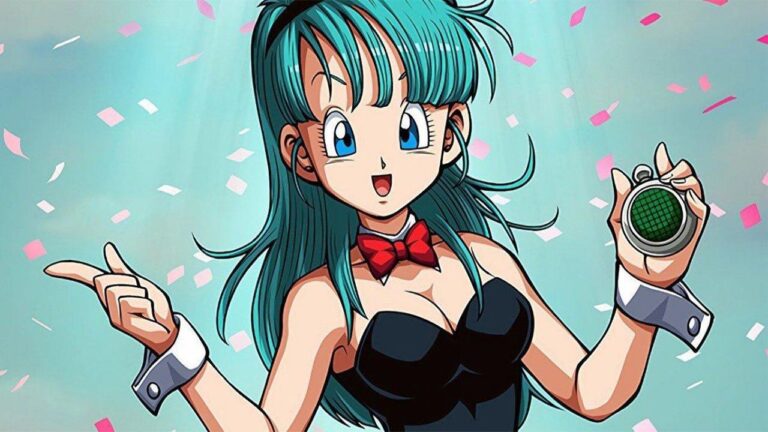 Dragon Ball: A cosplay of Bulma Bunny with a ready machine gun Dragon Ball: A cosplay of Bulma Bunny with a ready machine gun