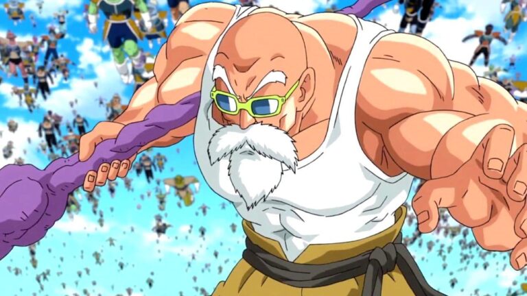 Dragon Ball Z: Master Roshi as Kratos in a crossover illustration Dragon Ball Z: Master Roshi as Kratos in a crossover illustration