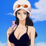 ONE PIECE: a cosplay of Nico Robin from Dressrosa in a blue dress ONE PIECE: a cosplay of Nico Robin from Dressrosa in a blue dress