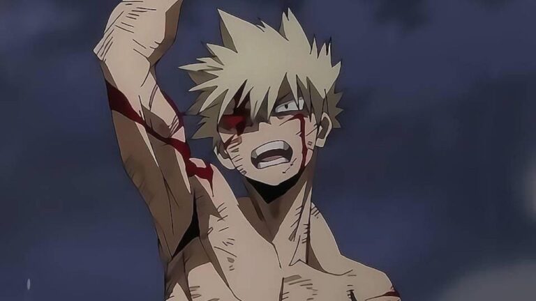 My Hero Academia, Bakugo: injured but still ready to fight in Noguchi’s artwork My Hero Academia, Bakugo: injured but still ready to fight in Noguchi’s artwork
