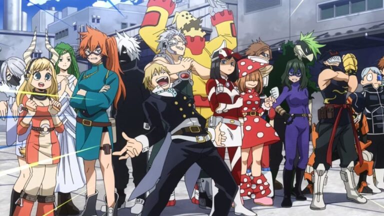 My Hero Academia 6: Two Class 1-B aspiring heroines in artwork by Horikoshi My Hero Academia 6: Two Class 1-B aspiring heroines in artwork by Horikoshi