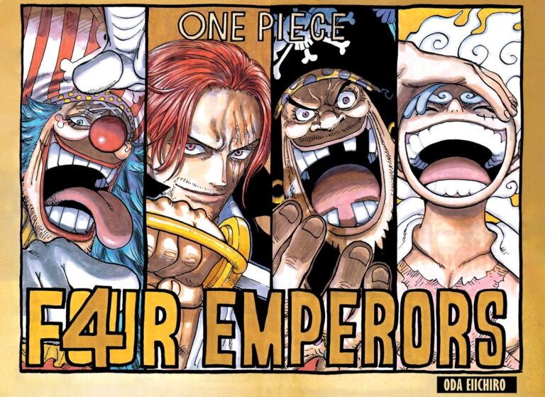 ONE PIECE: here is the cover of volume 105, which reunites the Four Emperors ONE PIECE: here is the cover of volume 105, which reunites the Four Emperors