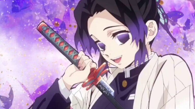 Demon Slayer: a cosplay of Kocho Shinobu among butterflies and wisteria Demon Slayer: a cosplay of Kocho Shinobu among butterflies and wisteria