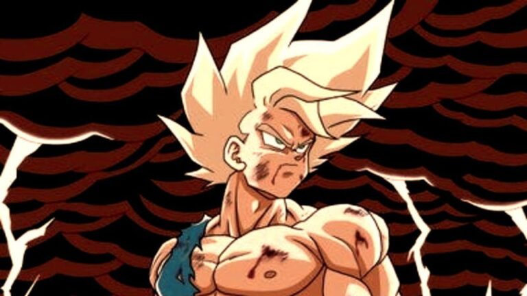 Dragon Ball Z: the hateful gaze of the Super Saiyan in the character from Du Studio Dragon Ball Z: the hateful gaze of the Super Saiyan in the character from Du Studio