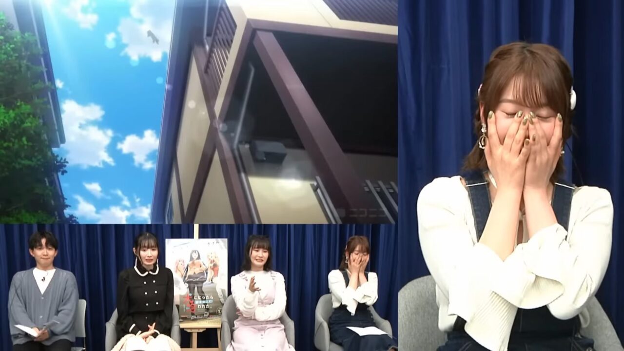 My Life as Inukai-san’s Dog, the voice actors are visually embarrassed by the anime