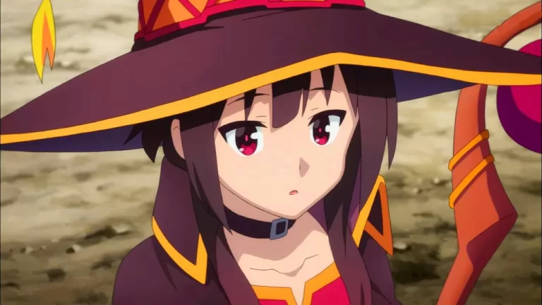 Konosuba: a cosplay of the explosive sorceress Megumin, faithful to the original