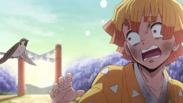 Demon Slayer, why is Zenitsu not followed by a raven but by a sparrow?